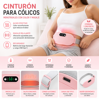 Cinturon Dolor Menstrual Termico Masajes