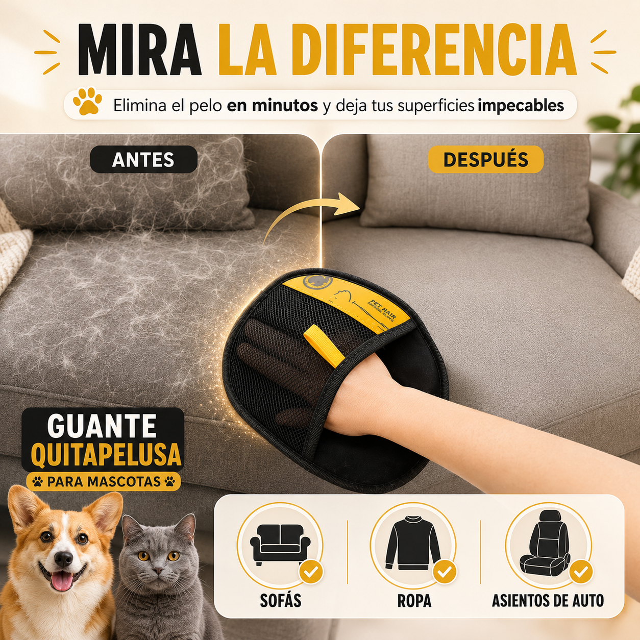 FurFree – Guante Quita Pelos de Mascota