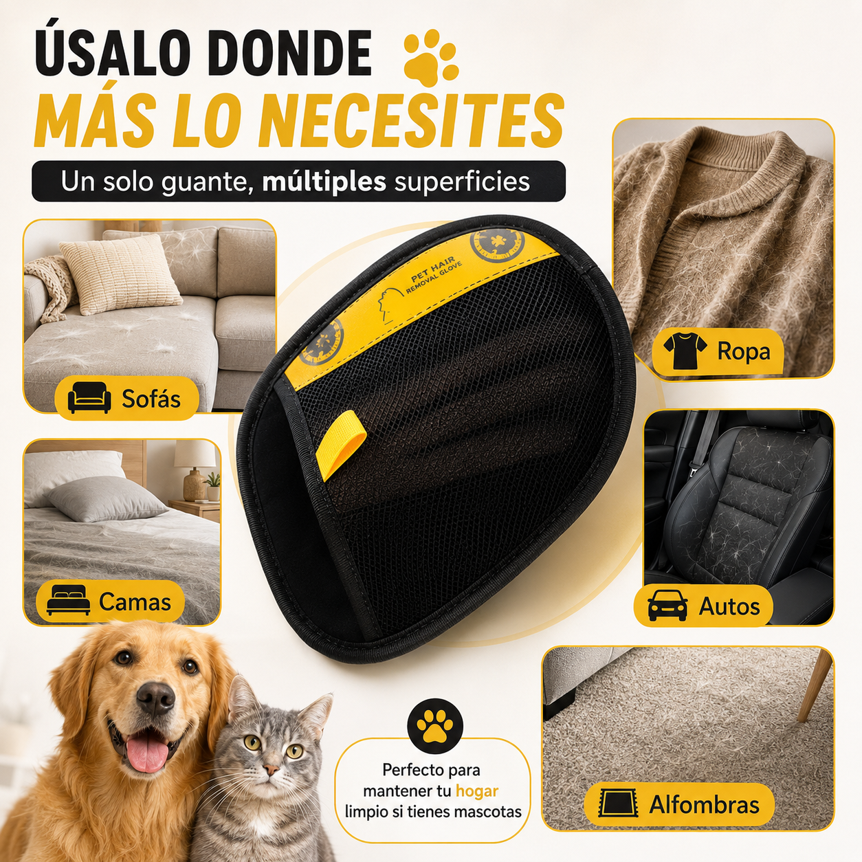 FurFree – Guante Quita Pelos de Mascota